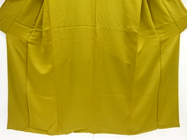  未使用品　のり散らし模様織り出し一つ紋色無地着物